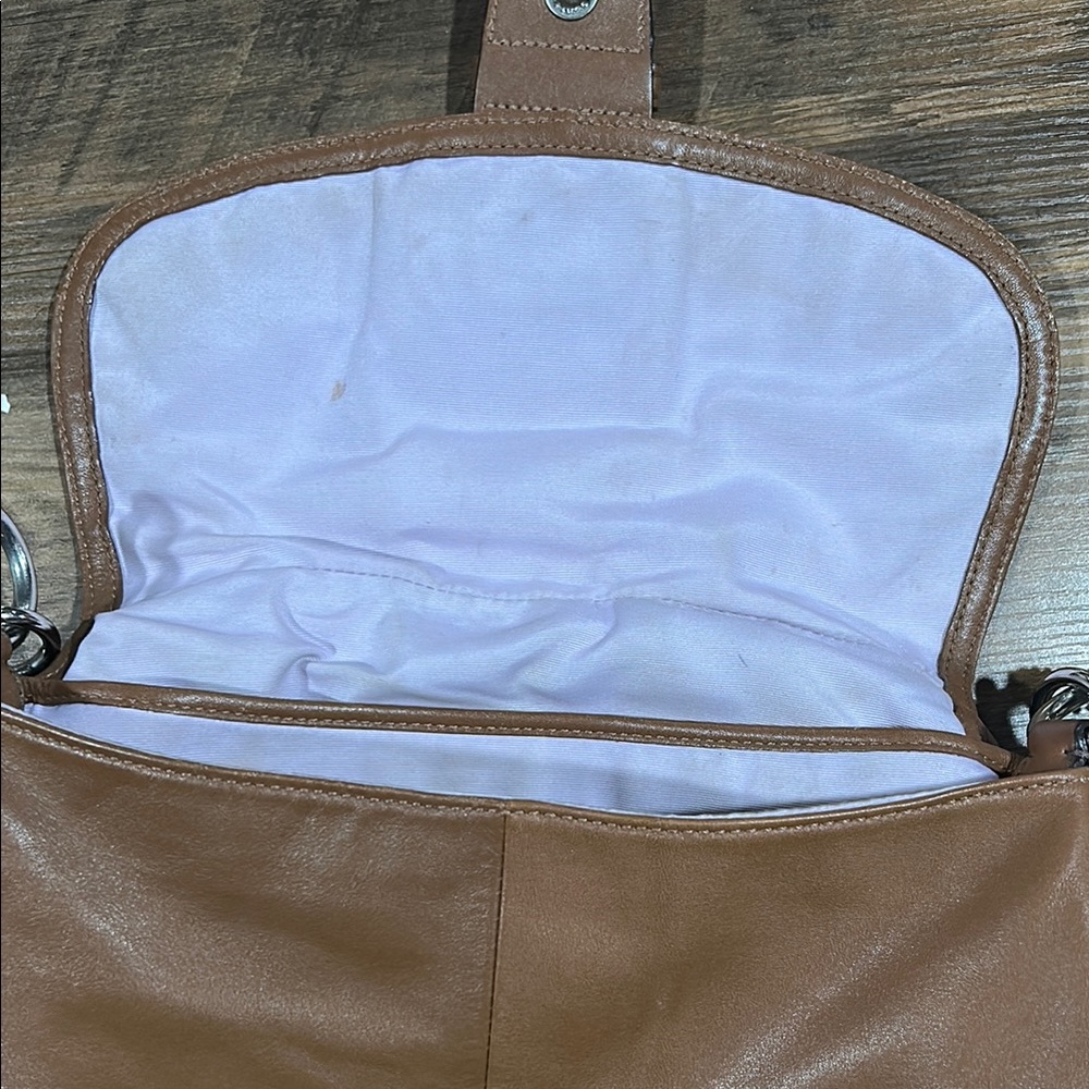 Coach Brown Leather Shoulder Bag - Picture 4 of 6
